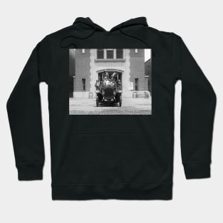 Fire Engine Crew at Firehouse, 1925. Vintage Photo Hoodie